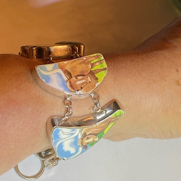 Texas Citrine Sterling Silver Toggle Bracelet - Picture 5 of 14